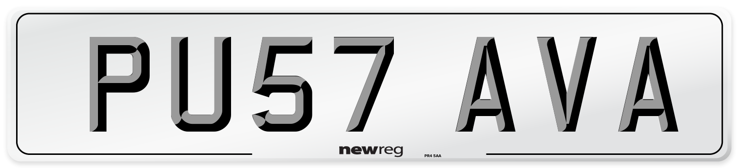 PU57 AVA Number Plate from New Reg